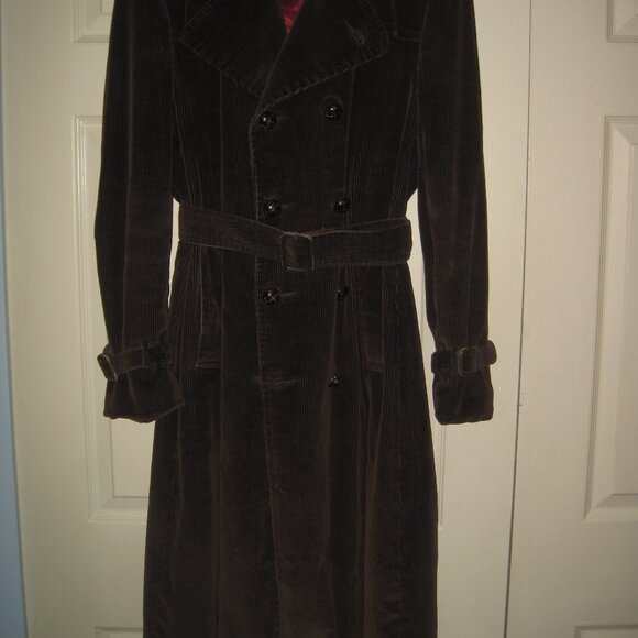 Weatherman by Mac-Mor Jackets & Blazers - Brown Corduroy Trench Coat